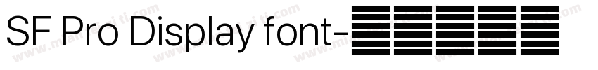 SF Pro Display font字体转换